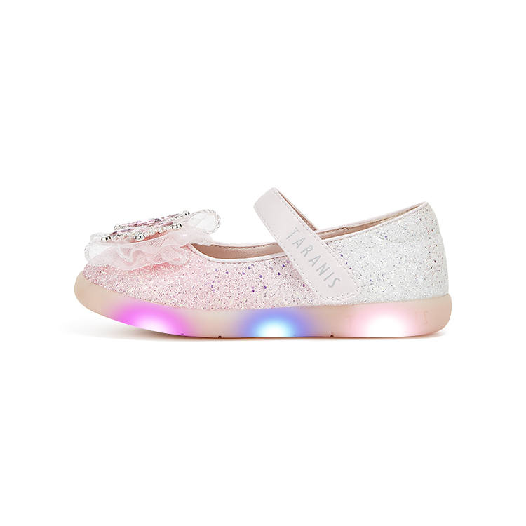 TARANISMETA Kindergarten Flashlight Shoes Princess Shoe Collection Versatile Kids' Leather Shoes Kids'