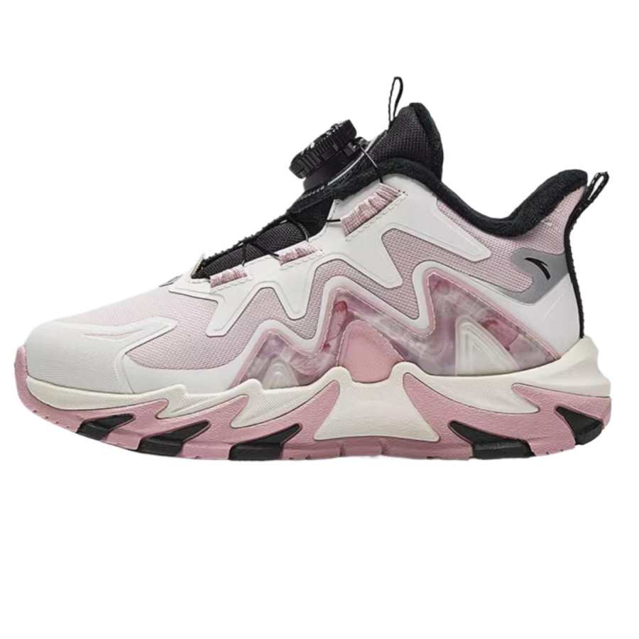 Antakids Slip Resistant Cushioning Thermal Low top Kids Lifestyle Shoes Soft Pink/Ivory White/Silver Kids'
