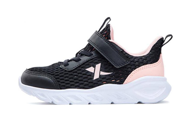 XTEP Low top Kids' Running Shoes Black Romantic Pink Children Aged 3 7 Years Old
