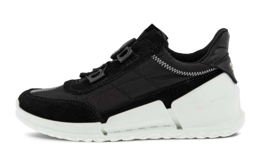 Ecco Synthetic Leather Low top Kids Lifestyle Shoes Black Kids'