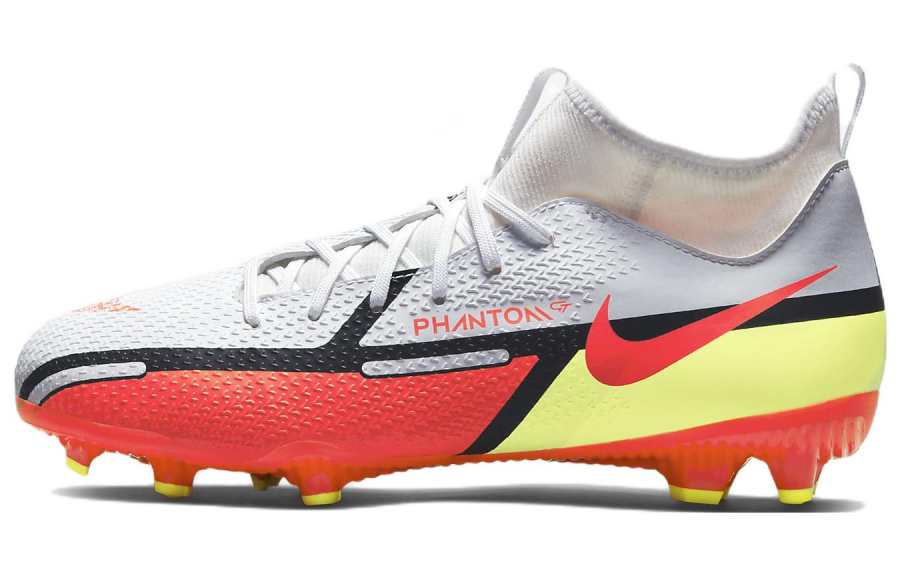 Nike Nike Phantom GT Slip Resistant Cushioning Abrasion Resistant Low top Kids' Soccer Shoes White Red Kids'