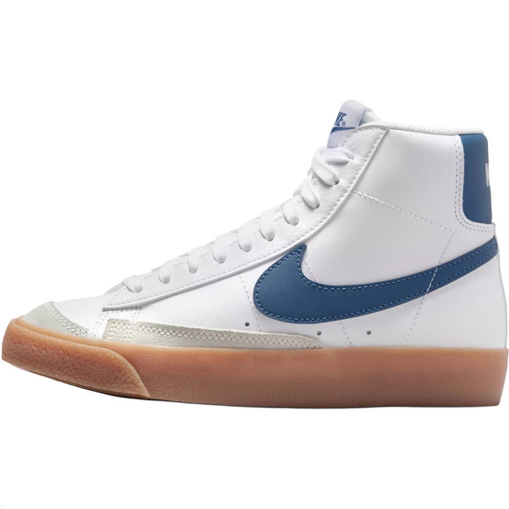 Nike Nike Blazer Mid 77 High top Skateboard Shoes White Blue Unisex