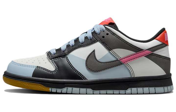 Nike Nike Dunk Low top Kids' Skateboarding Shoes White Blue Black Unisex