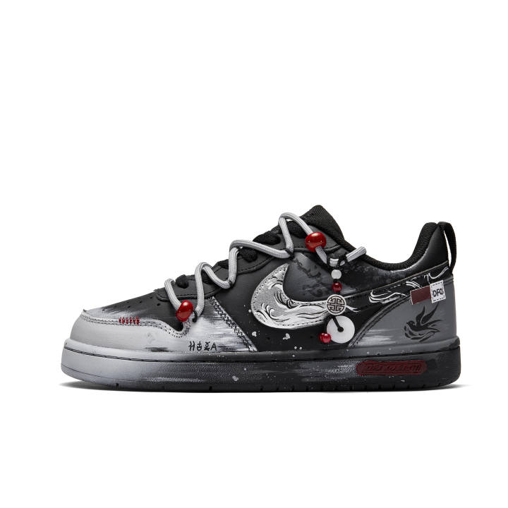 Nike Nike Court Borough Lark Synthetic Leather Slip Resistant Cushioning Abrasion Resistant