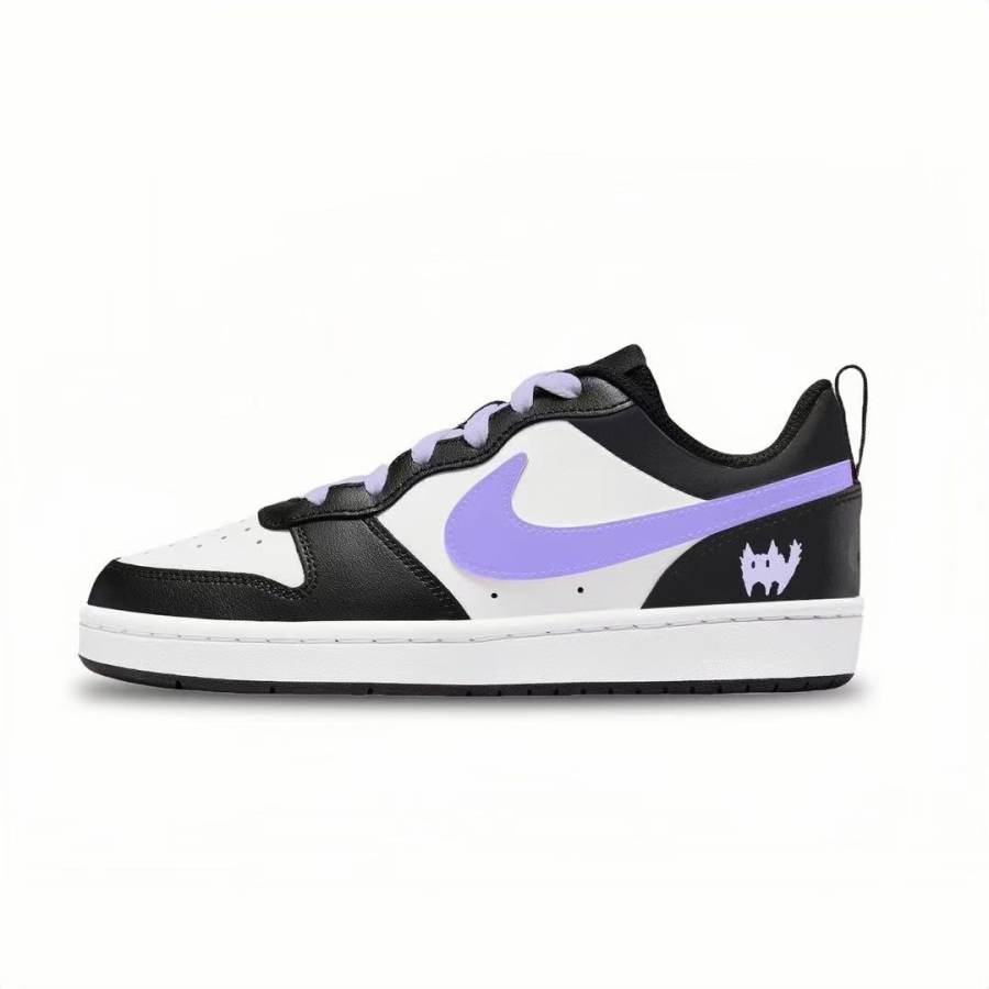 Nike Nike Court Borough Purple Leather Abrasion Resistant Low top Kids' Skateboarding Shoes Unisex