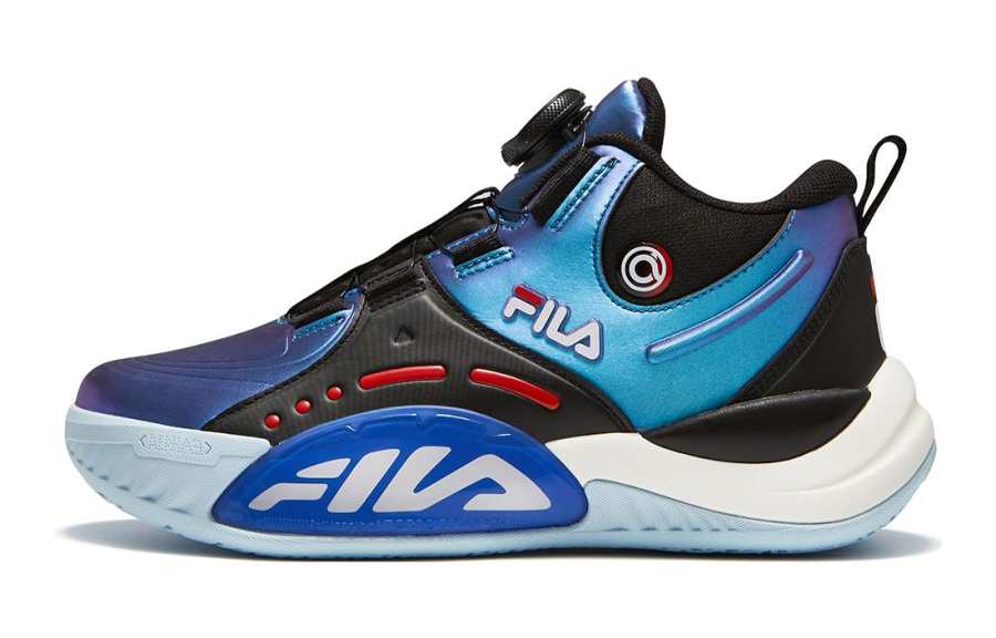 FILA KIDS Abrasion Resistant Abrasion Resistant Low top Children's Basketball Shoes Blue Red