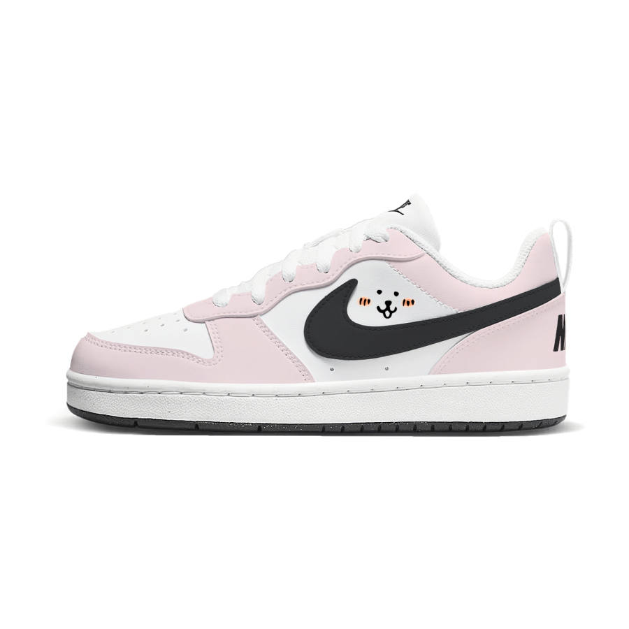 Nike Nike Court Borough Bear Joke Synthetic Leather Abrasion Resistant Abrasion Resistant Low top Kids' Skateboarding Shoes
