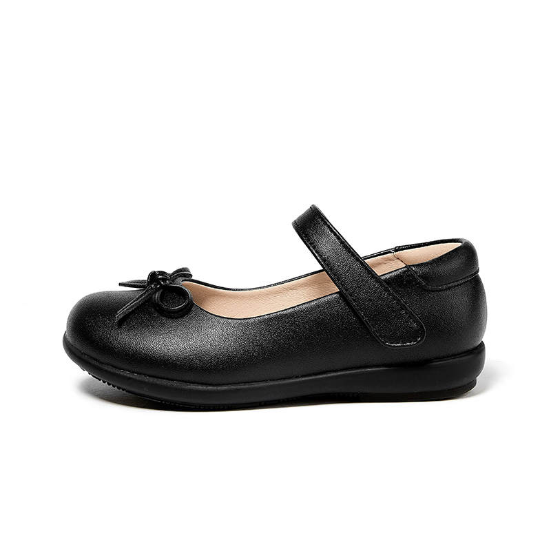 Snoffy Slip Resistant, Abrasion Resistant, Lightweight Kids' Leather Shoes Black Kids'