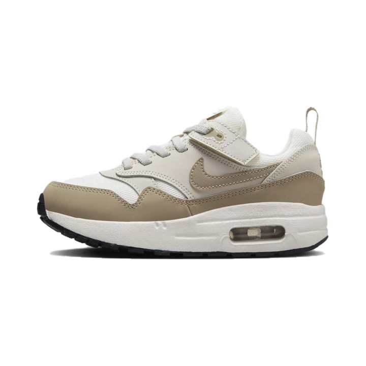 Nike Nike Air Max 1 Abrasion Resistant Low top Kids Lifestyle Shoes White Brown Children Aged 3 7 Years Old
