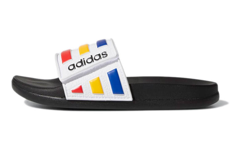 Adidas Adidas Adilette Comfort Abrasion Resistant Low top Kids' Slippers White Yellow Red Kids'