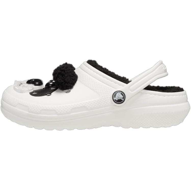 Crocs Crocs Classic Lined Cartoon Pattern Kids Clogs Children Aged 3 7 Years Old White
