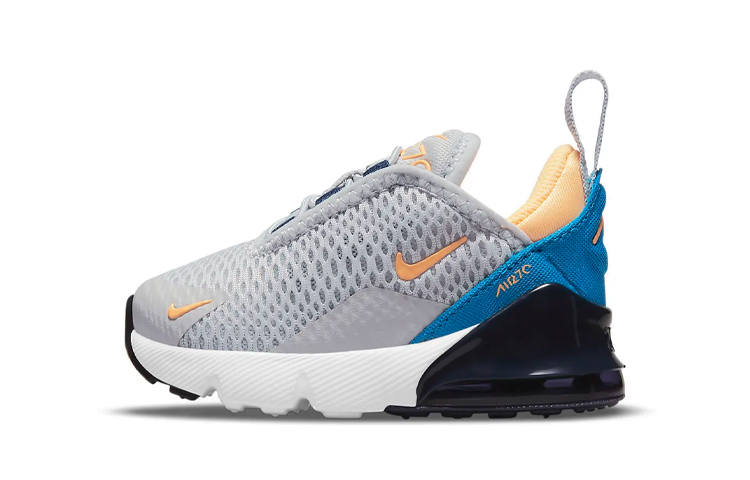 Nike Nike Air Max 270 Low top Toddler Shoes Gray Blue Black Infant And Toddler