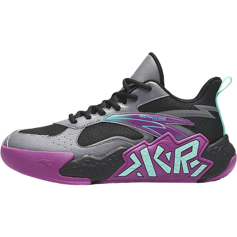 Antakids Cement Killer Low top Basketball Shoes Black Gray Teenagers
