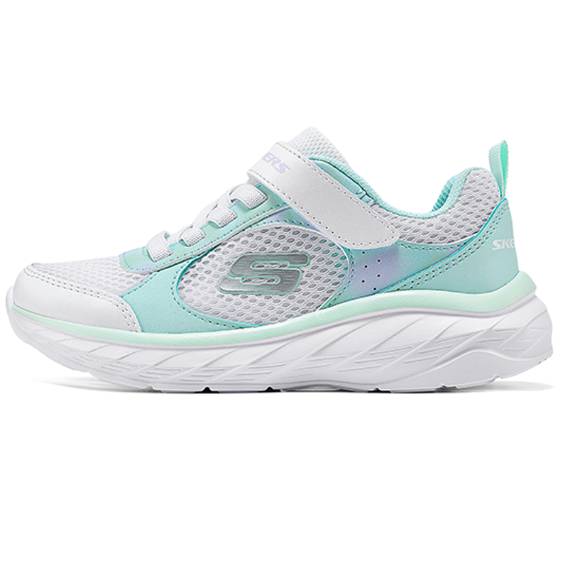 Skechers Kids Slip Resistant, Abrasion Resistant, Lightweight Cushioning Low top Running Shoes Pink/Green Kids'