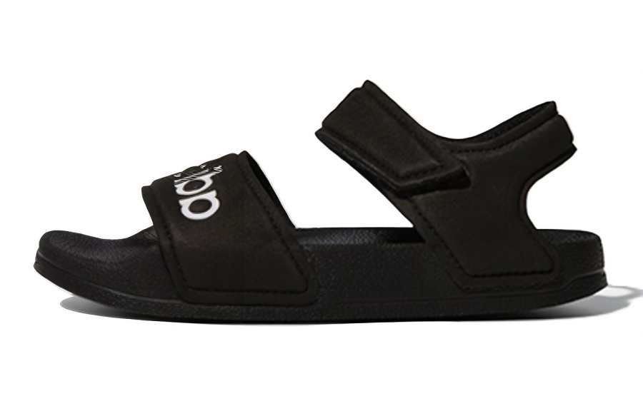 Adidas Adidas Adilette Sandal K Synthetic Leather Slip Resistant Abrasion Resistant Sandal Black Kids'