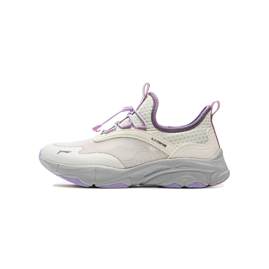 Li-Ning YOUNG Li Ning YOUNG Sports Life Collection Low top Casual Shoes Champagne White Teenagers