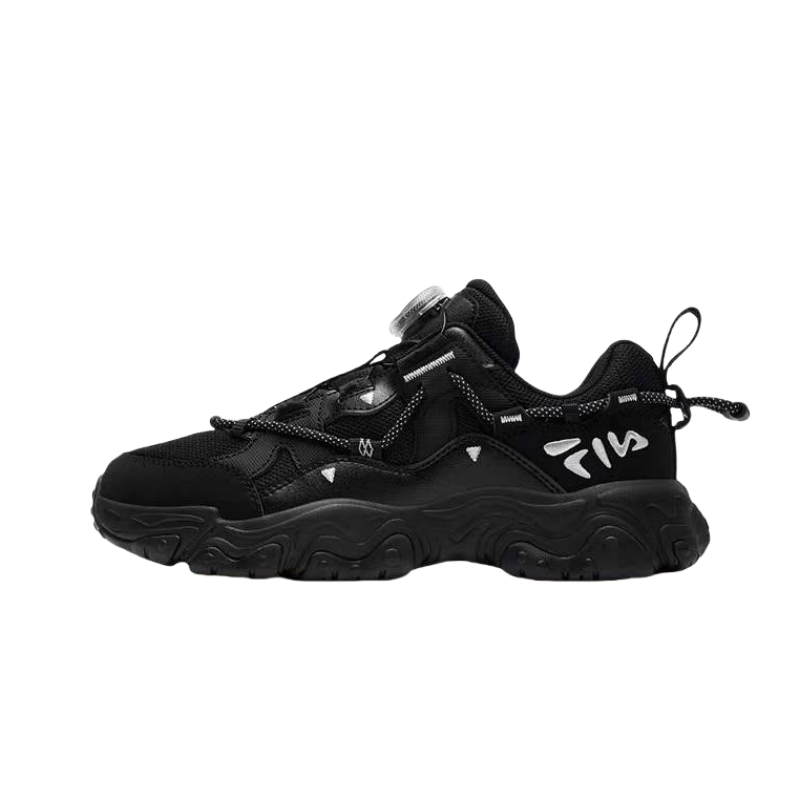 FILA KIDS BOA Slip Resistant Cushioning Low top Kids' Running Shoes Black