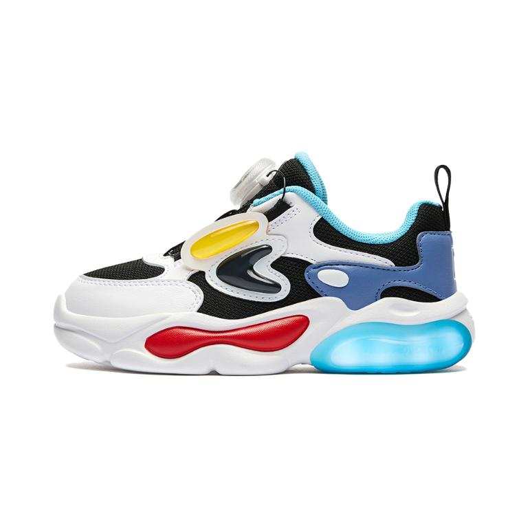 FILA KIDS Luna Slip Resistant Abrasion Resistant Low top Kids Lifestyle Shoes White Black Blue