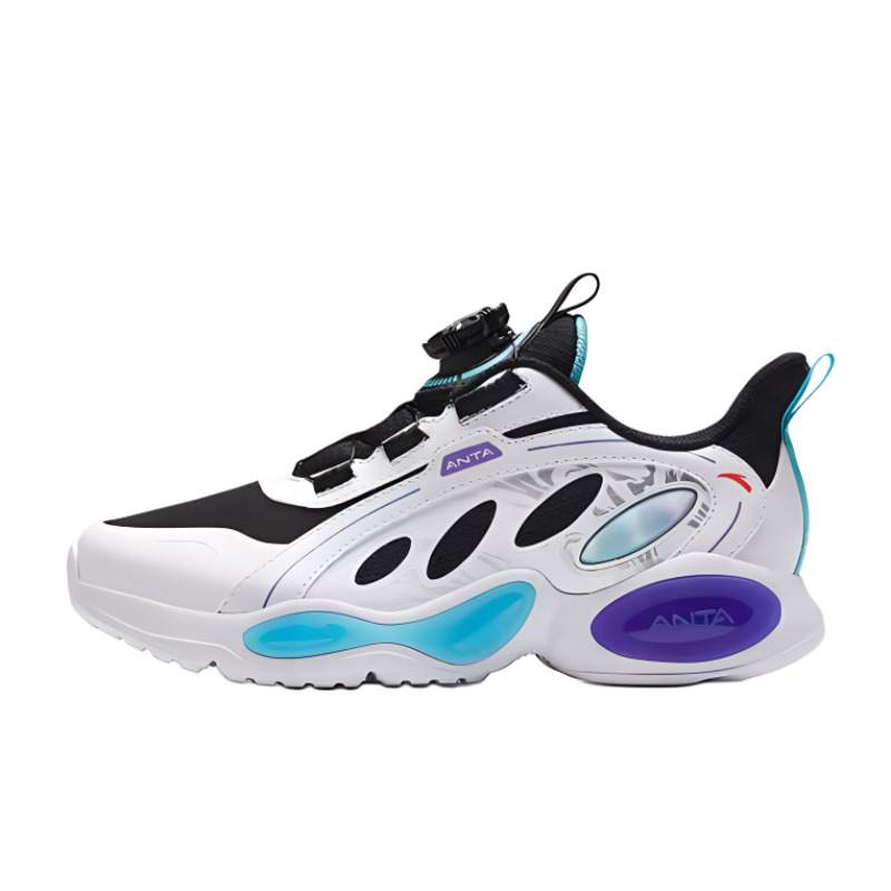 Antakids Lingyue Versatile Low top Running Shoes White Black Teenagers