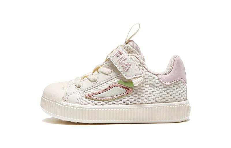 FILA KIDS Cushioning Abrasion Resistant Cushioning, Wear Resistant Low top Toddler Shoes White Pink Infant And Toddler