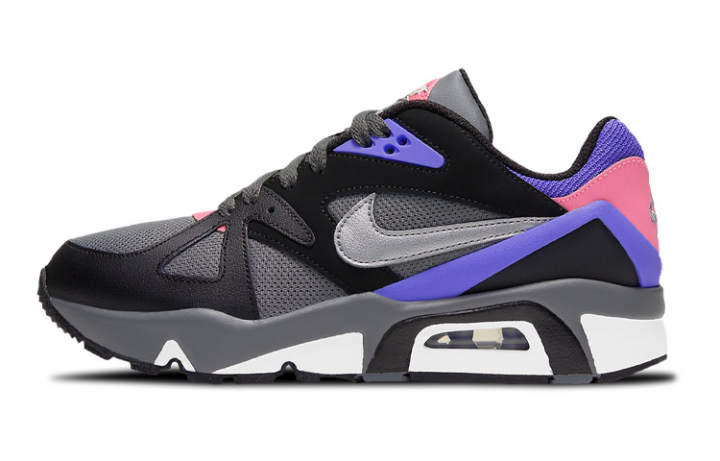 Nike Nike Air Structure Triax 91 Cushioning Slip Resistant Abrasion Resistant Low top Casual Shoes Gray Blue Pink Unisex