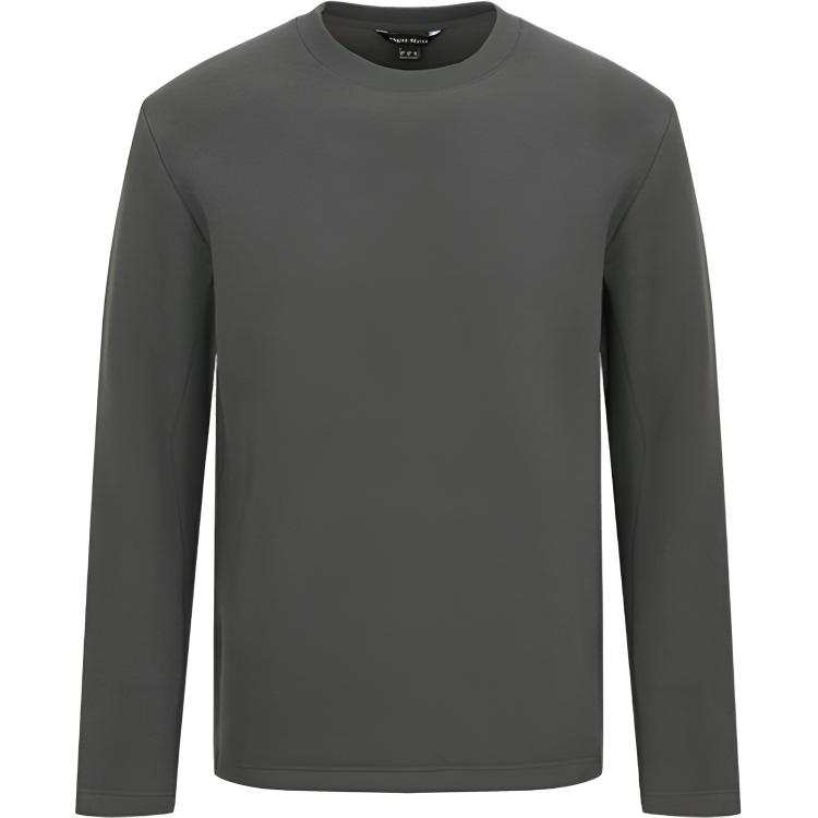 URBAN REVIVO T Shirts Men's Dark Gray Crew Neck
