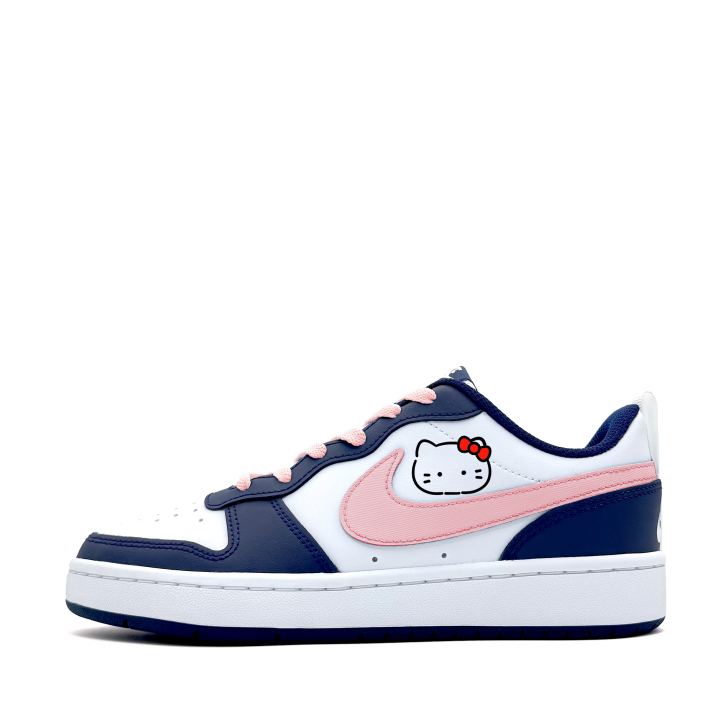 Nike Nike Court Borough Meowth Pink Synthetic Leather Slip Resistant, Abrasion Resistant, Lightweight Cushioning