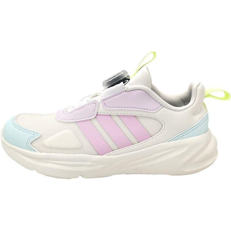 Adidas Adidas Ozelle Abrasion Resistant Lightweight Cushioning Breathable Low top Kids' Running Shoes Beige/Pink/Blue Kids'
