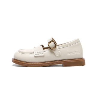 Annil Abrasion Resistant Abrasion Resistant Low top Kids' Leather Shoes Beige Kids'