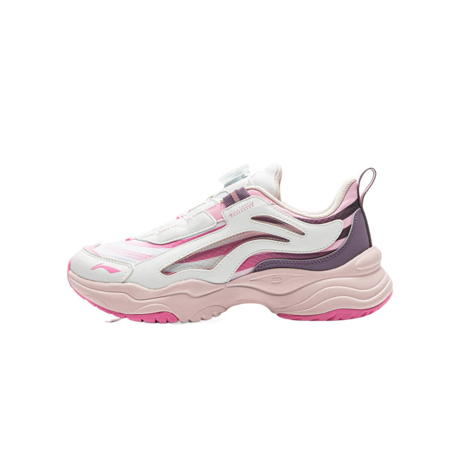 Li-Ning YOUNG Li Ning YOUNG Sports Life Collection Synthetic Leather, Textile Casual Shoes Standard White Jams Purple Teenagers