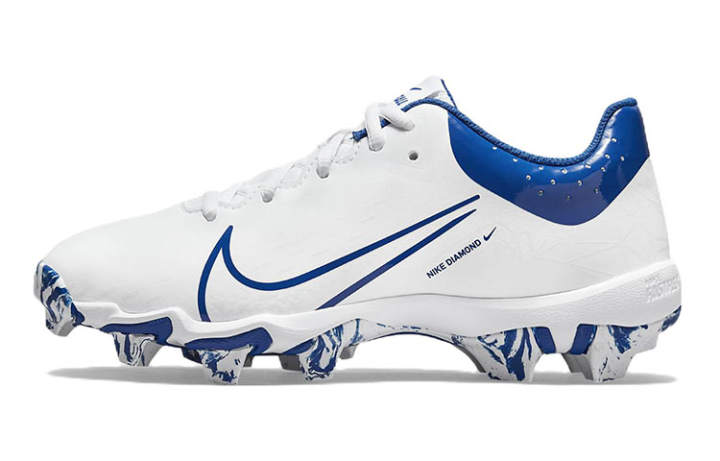 Nike Nike Hyperdiamond 4 Keystone GG Slip Resistant Cushioning Abrasion Resistant Kids' Training Shoes White Blue Kids'