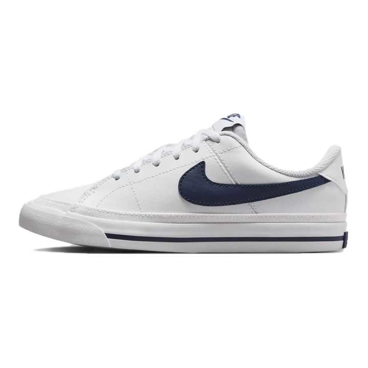 Nike Nike Court Legacy Leather Low top Skateboard Shoes White Blue Unisex