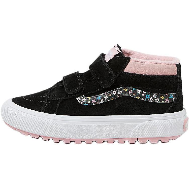 Vans SK8 MID Cushioning Abrasion Resistant Breathable Mid top Kids' Skateboarding Shoes Black