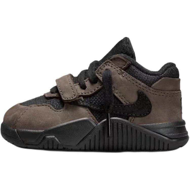 Jordan Travis Scott x Jordan Jumpman Jack Slip Resistant Abrasion Resistant Low top Toddler Shoes Black Brown