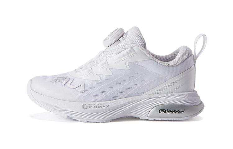 FILA KIDS Boa Comfortable Cushioning Breathable Low top Kids' Running Shoes White Children Aged 3 7 Years Old