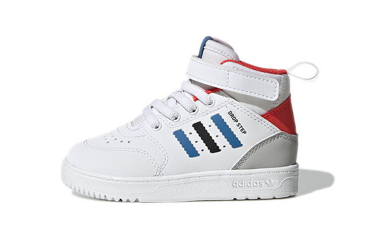 Adidas Originals Drop Step Comfortable Abrasion Resistant High top Toddler Shoes White Infant And Toddler