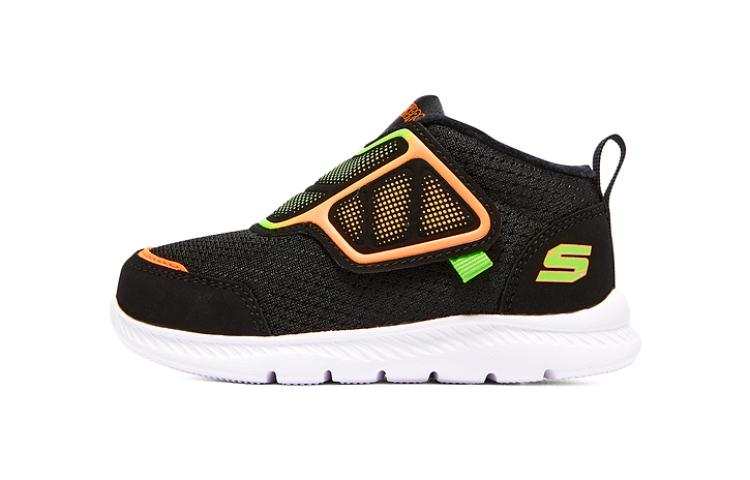 Skechers Comfortable Cushioning, Wear Resistant Low top Toddler Shoes Black Orange Infant And Toddler