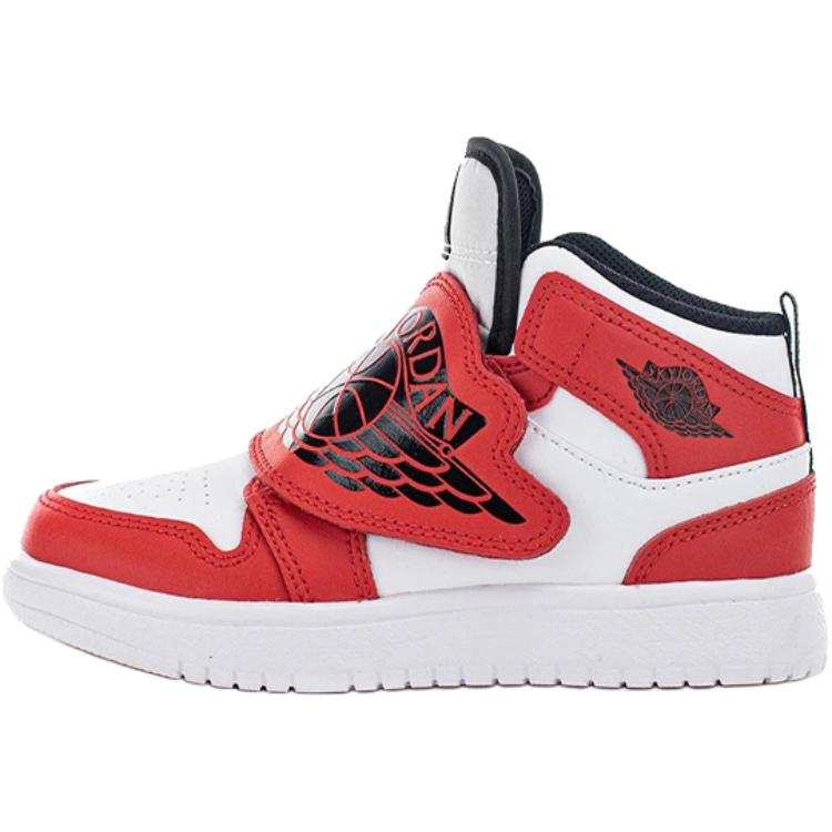 Jordan Jordan Air Jordan 1 SKY Mid top Children's Basketball Shoes Red White Black Children Aged 3 7 Years Old