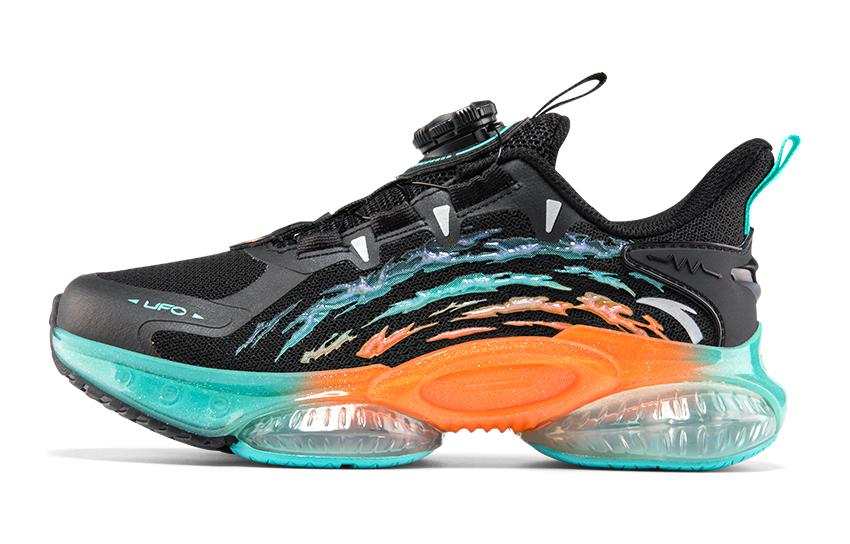 Antakids UFO5.0 Cushioning Abrasion Resistant Rebound Breathable Low top Running Shoes Black Green Unisex