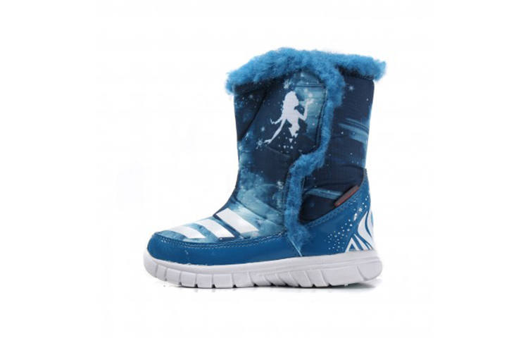 Adidas Disney x Adidas Frozen Mid I Abrasion Resistant Thermal High top Toddler Shoes Blue Infant And Toddler