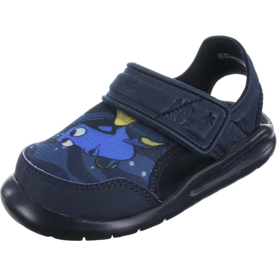 Adidas Disney x Adidas Fortaswim Anti Kick And Abrasion Resistant Low top Toddler Shoes Dark Blue Infant And Toddler