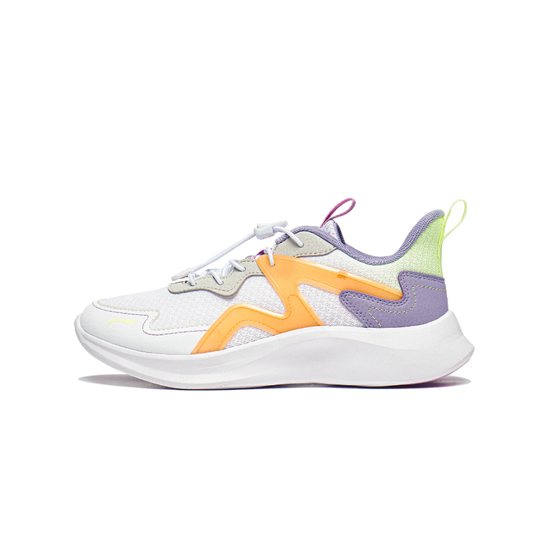 Li-Ning YOUNG Li Ning YOUNG Sports Life Collection Low top Casual Shoes White Purple Orange Teenagers