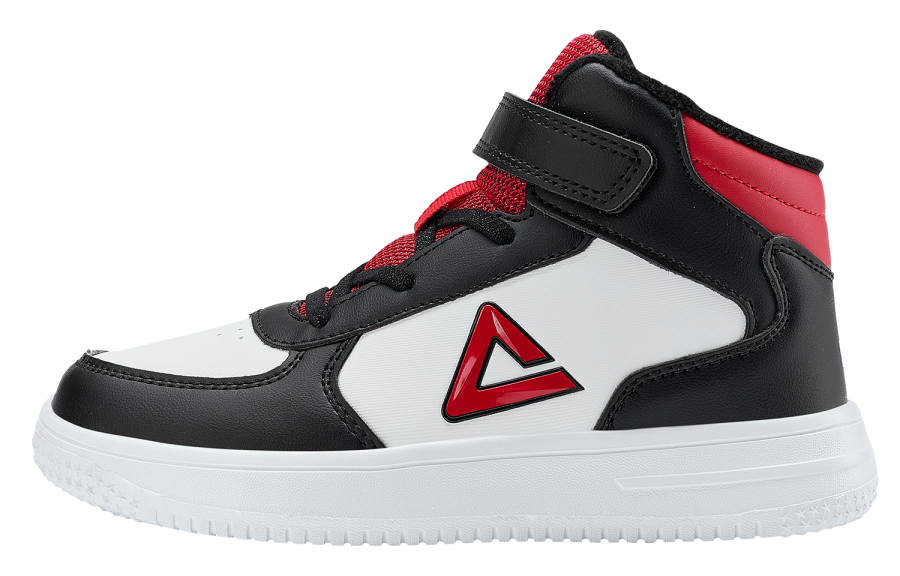 PEAK Fleece Lined Ankle Brace High top Kids' Skateboarding Shoes Black Red Teenagers