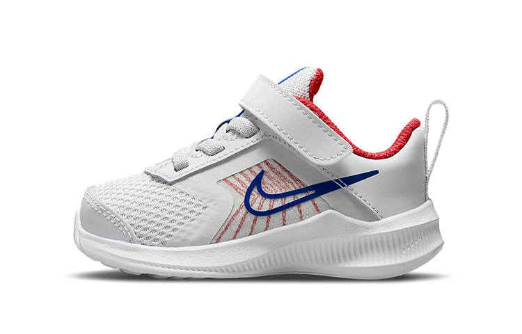 Nike Nike Downshifter 11 Slip Resistant Cushioning Abrasion Resistant Low top Toddler Shoes Gray Red Blue Infant And Toddler