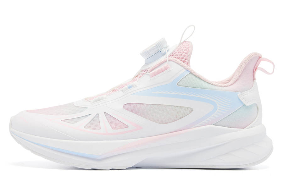 QIAODAN Light Speed 2.0 Synthetic Leather, Textile Low top Running Shoes Pink Unisex