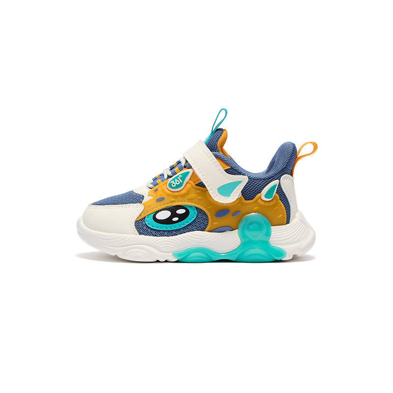 361°KIDS Slip Resistant Abrasion Resistant Slip Resistant Abrasion Resistant Kids Lifestyle Shoes Blue White Yellow