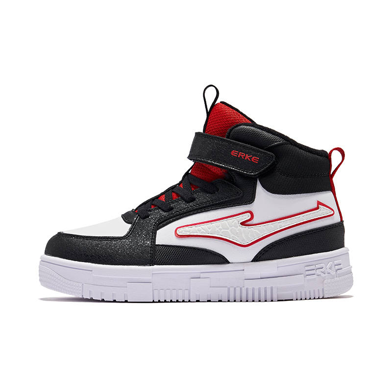 ERKE KIDS ERKE KIDS' Skateboarding Shoes Erke White/Jet Black/Crimson Red Kids'