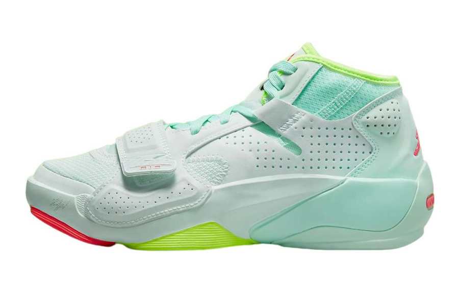 Jordan Jordan Zion 2 Zion 2 Abrasion Resistant Breathable Mid top Basketball Shoes Cyan Unisex
