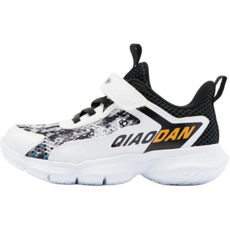 QIAODAN Abrasion Resistant Low top Kids' Running Shoes White Black Children Aged 3 7 Years Old