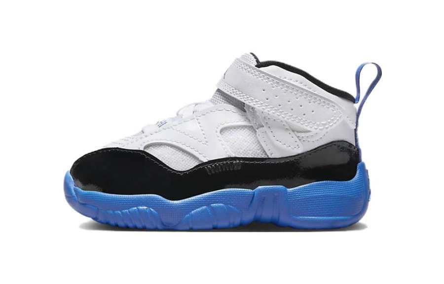Jordan Jordan Jumpman Two Trey TD Slip Resistant Anti Kick Slip Resistant Anti Kick Mid top Toddler Shoes Black White Blue